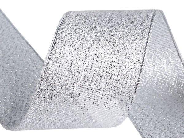 Elegant Metallic Lurex Brocade Ribbon - 38mm Wide Decorative Ribbon for Crafts, Sewing, and Gift Wrapping