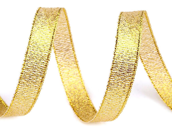 Metallic Brocade Ribbon with Lurex | Premium Glitter Decorative Trim for Christmas Crafting, Gift Wrapping, and Holiday Decor