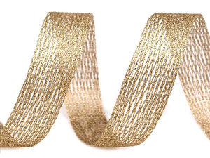 Premium Metallic Wired Mesh Ribbon - Lurex Deco Mesh for Wreaths, Floristry, and Crafts