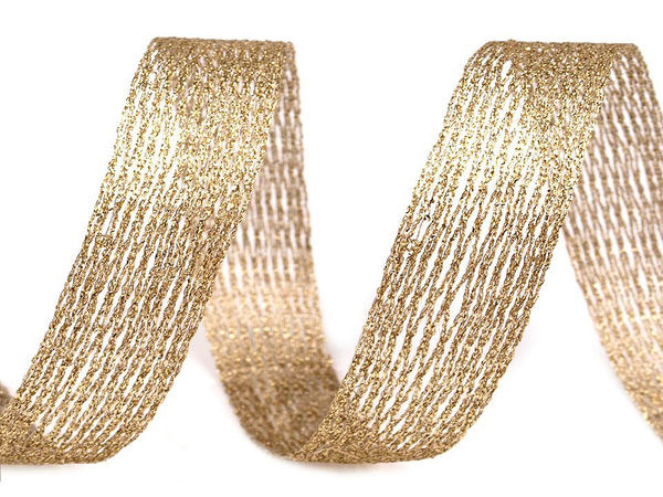Premium Metallic Wired Mesh Ribbon - Lurex Deco Mesh for Wreaths, Floristry, and Crafts