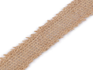 Premium Natural Burlap Jute Ribbon (25mm) - Fray-Resistant Sewn Edge Crafting & Deco Ribbon