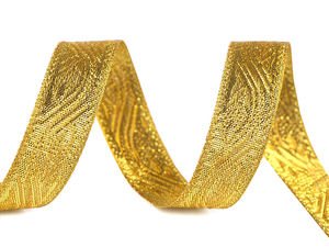 Premium Gold Lurex Christmas Ribbon - 20mm Glittering Decorative Ribbon for Gift Wrapping & Wreaths