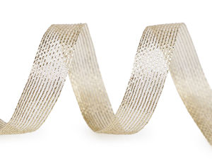 Premium Metallic Lurex Mesh Ribbon (15mm) - Sparkle Decorative Trim for Crafts, Florals, and Gift Wrapping