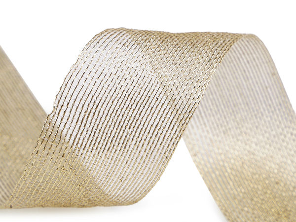 Sparkling Metallic Lurex Decorative Ribbon (40mm) - Premium Craft & Floral Ribbon for Weddings, Christmas, and Gift Wrapping