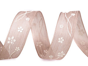 Floral Print Decorative Ribbon (25mm Width) for Spring, Easter & Gift Wrapping