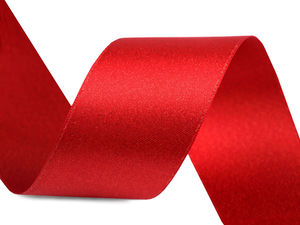 Premium Double-Sided Satin Ribbon with Shimmering Lurex Metallic Accents - 40mm Wide