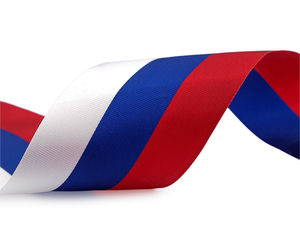 Czech National Tricolor Taffeta Ribbon (50mm Width) - Premium Czech-Made Ceremonial and Medal Ribbon
