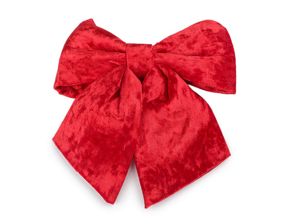 Premium Velvet Christmas Bow (21 x 24 cm) - Large Festive Holiday Ornament for Wreaths, Trees, and Gift Wrapping