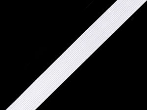 Premium 9mm Lingerie Elastic Braid Tape – Soft Tension Flat Woven Elastic for Sewing, Undergarments, and Sportswear (White)