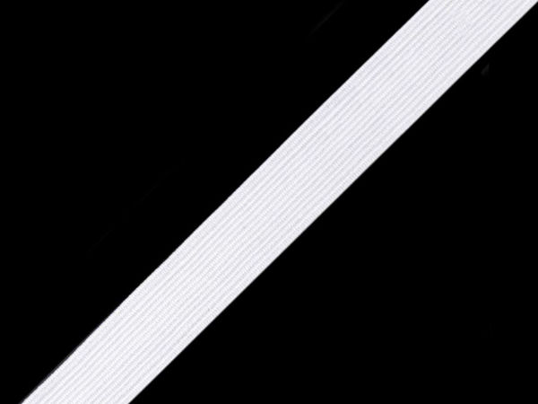 Premium 9mm Lingerie Elastic Braid Tape – Soft Tension Flat Woven Elastic for Sewing, Undergarments, and Sportswear (White)