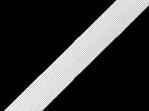 Premium 12mm White Lingerie Elastic Braid Tape - Soft Tension Flat Sewing Elastic for Slacks, Jackets, Sportswear, and Haberdashery Crafts