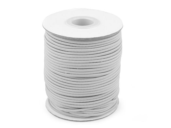 MAGGIE 2mm Premium Round Elastic Cord for Sewing, Knitting, and Crafts (50m Roll)