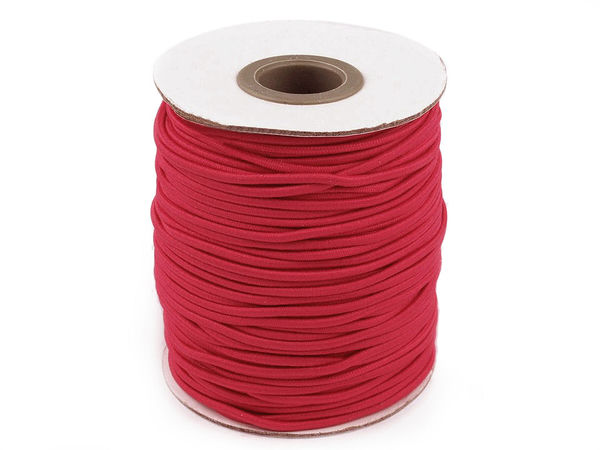 MAGGIE 2mm Premium Round Elastic Cord for Sewing, Knitting, and Crafts (50m Roll)