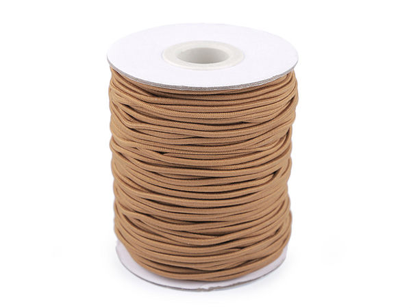 MAGGIE 2mm Premium Round Elastic Cord for Sewing, Knitting, and Crafts (50m Roll)