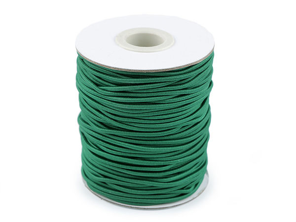 MAGGIE 2mm Premium Round Elastic Cord for Sewing, Knitting, and Crafts (50m Roll)