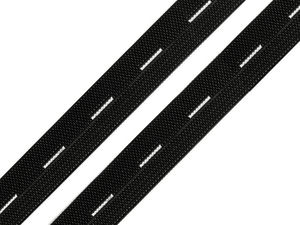 Premium Perforated Buttonhole Elastic Band (20mm Width) - Stretch-Resistant Adjustable Knit Elastic for Waistbands & Sewing