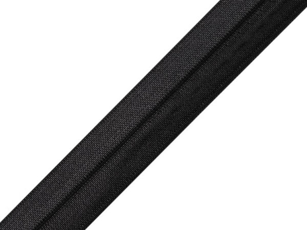 Premium 16mm Fold-Over Elastic Trim (25m Roll) - Soft Tension Edging Ribbon for Underwear, Sportswear & Apparel Crafts