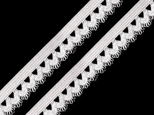 Premium Decorative Lace Elastic Band (15mm) - Soft Tension Elastic Trim for Lingerie, Garments, and Crafts