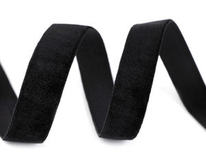 Premium Elastic Velvet Ribbon - 16mm Stretchy Trimming for Apparel and Crafts