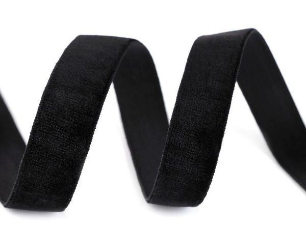 Premium Elastic Velvet Ribbon - 16mm Stretchy Trimming for Apparel and Crafts