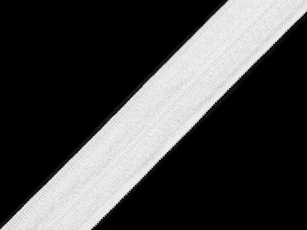 Premium Fold-Over Elastic Ribbon (20mm Width, 25m Roll) – Soft Tension Stretch Band for Edging, Apparel, and Haberdashery DIY Projects