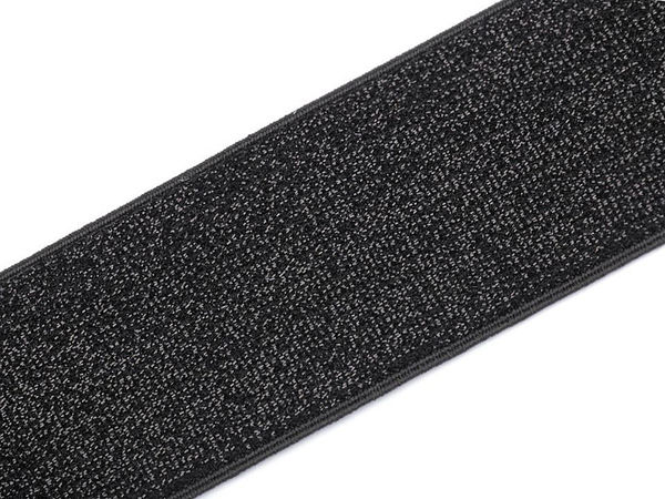 Premium Lurex Elastic Tape (48mm) - Soft-Tension Shimmer Stretch Band for Garments