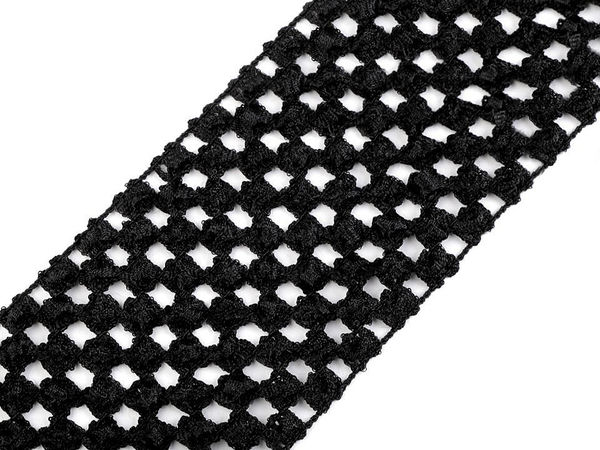 Premium 70mm Crochet Elastic Stretch Band - Wide Soft-Tension Knit Elastic Webbing for Tutu Skirts, Headbands, and DIY Crafts