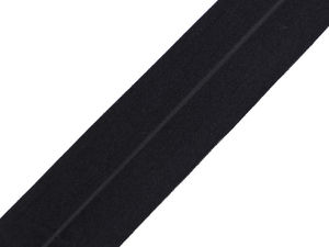 Premium Black Fold Over Elastic (40mm) - Matte Edge Binding & Hemming Ribbon for Dressmaking and Crafts