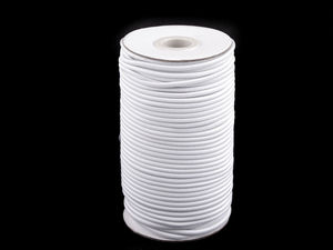 Premium Round Elastic Cord Ø3 mm – Durable White Stretch Band for Sewing, Sportswear, and Crafts