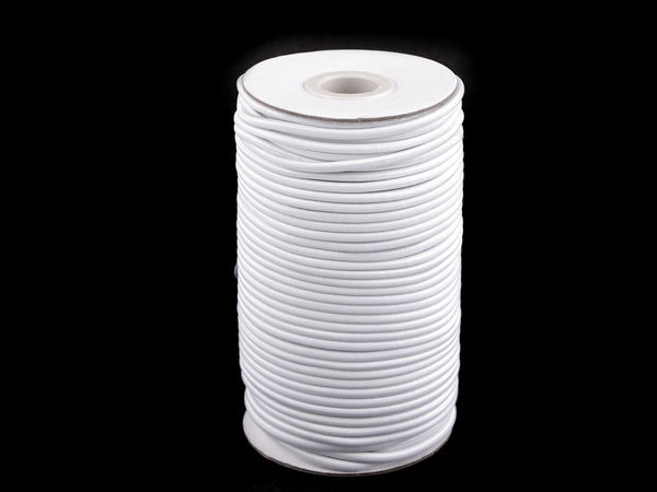 Premium Round Elastic Cord Ø3 mm – Durable White Stretch Band for Sewing, Sportswear, and Crafts