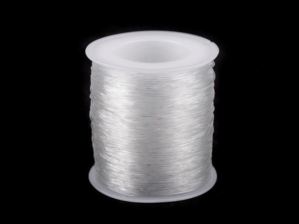 Premium Clear Elastic Nylon Thread (0.8mm) - High-Strength Invisible Beading Cord for Jewelry Making