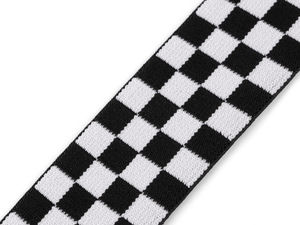 Premium Checkered Soft Elastic Band (40mm) - Double-Sided Chessboard Knit Elastic