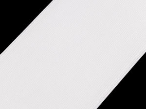 Premium 10cm Wide Woven Elastic Band (White) - Heavy Duty Stretch Elastic for Waistbands, Under-Bust Support, Apparel & Medical Use