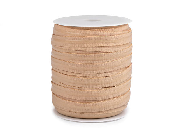 Premium Non-Slip Elastic Band with Center Silicone Grip Strip - 12mm Wide Soft Stretch for Sportswear & Underwear