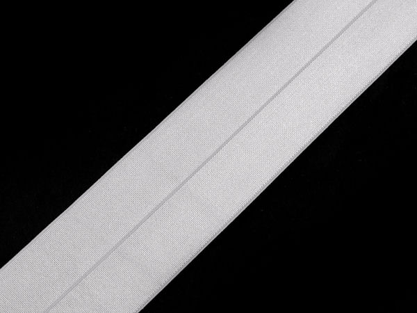 Premium Fold-Over Elastic Trim (40mm) - High-Stretch Shiny Edging Band for Apparel, Sportswear, and Underwear