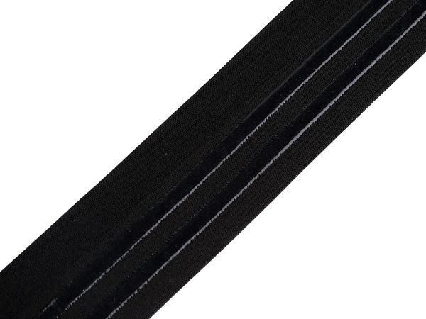 Premium Non-Slip Satin Elastic Band with Dual Silicone Grip Strips - 40mm