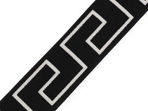 Premium 40mm Soft Knit Elastic Band (Black) - High-Stretch Comfort Elastic for Waistbands, Lingerie, and Apparel