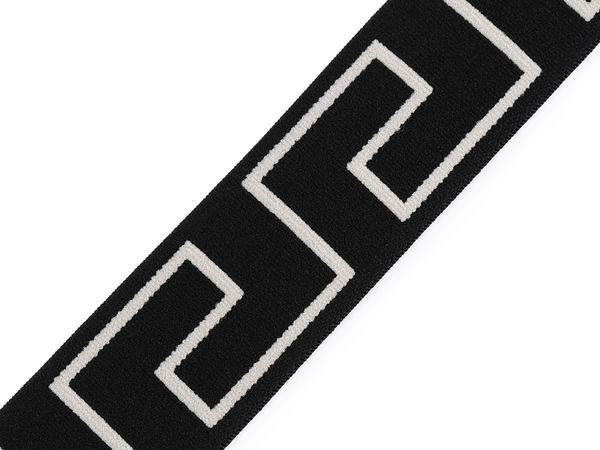Premium 40mm Soft Knit Elastic Band (Black) - High-Stretch Comfort Elastic for Waistbands, Lingerie, and Apparel