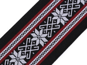 Premium 10 cm Wide Decorative Elastic Band (Black) - High-Tension Designer Knit Elastic for Waistbands, Belts, and Garment Inserts