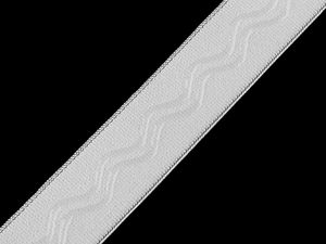 Premium 25mm Non-Slip Silicone Wave Elastic Band for Sportswear and Swimwear (White)