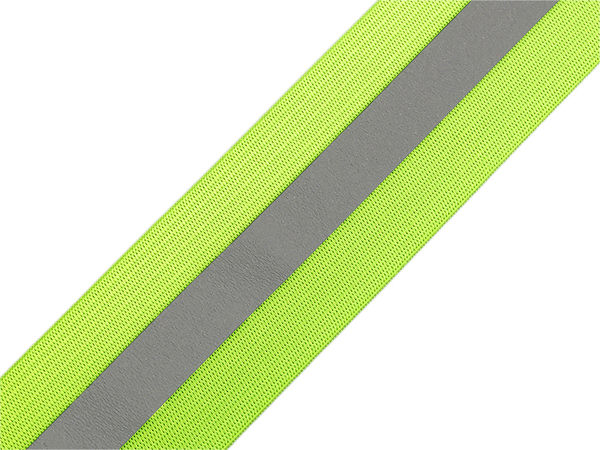 Premium Reflective Elastic Band (50mm) - Heavy-Duty Stretch Webbing for Safety Gear, Sports Apparel, and Haberdashery