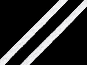 Premium White Cotton Flat Braid Tape - 5mm Width Cord for Garments, Crafts, and Infant Drawstrings