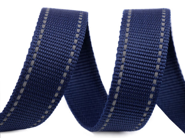 Premium 30mm Polypropylene Webbing with Reflective Stitching – High-Visibility Durable Strap for Bags, Backpacks, Jackets & Outdoor Gear
