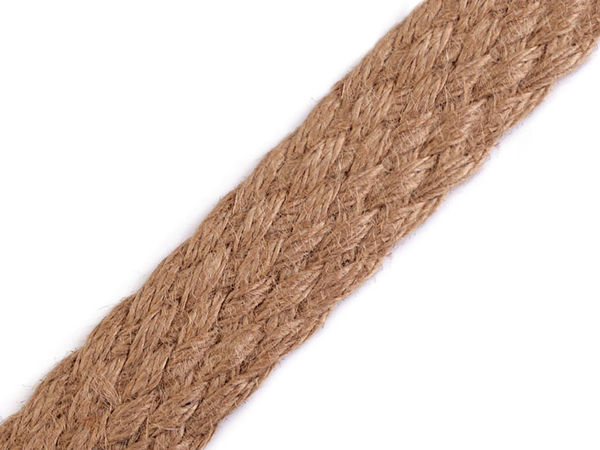 Premium Braided Jute Webbing Tape (35mm) – Natural Burlap Strap for Bags, Belts, and Crafts