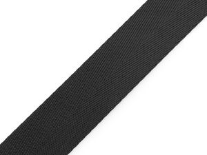 Premium Black Polyester Webbing Strap - 30mm Smooth High-Gloss Heavy-Duty Utility Band