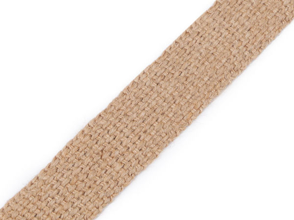 Premium Natural Jute Webbing Strap (25mm) - Heavy-Duty Upholstery & Bag Handle Ribbon