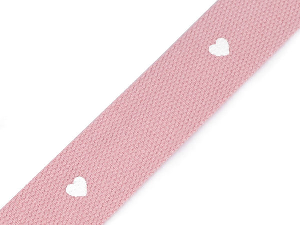 Premium Heart Patterned Polyester Webbing Strap - 38mm Width for Bags, Backpacks, Belts, and Crafts