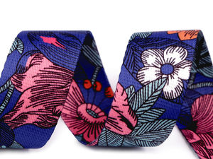 Premium Paisley Pattern Double-Sided Polyester Webbing Strap - 38mm Designer Ribbon for Bags, Backpacks & Crafts