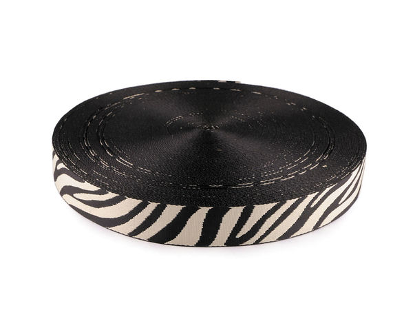 Premium 38mm Double-Sided Zebra-Patterned Polyester Webbing Strap