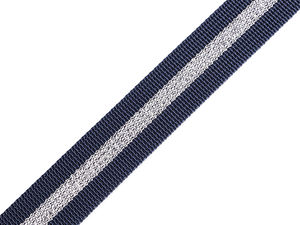 Premium 25mm Double-Sided Polypropylene Webbing Strap with Metallic Lurex Center